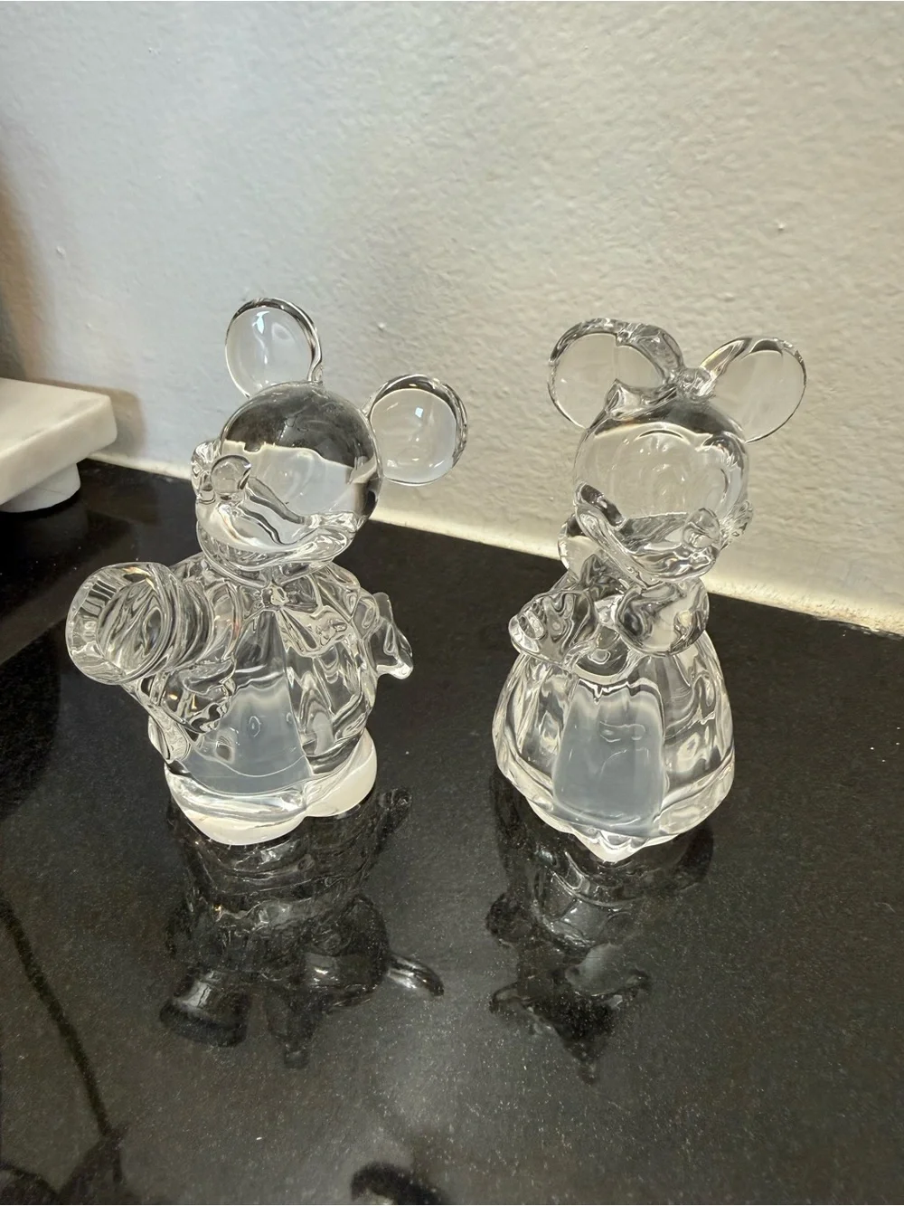 Disney Lenox Crystal Mickey & Minnie  - Home Accent/salt n pepper shaker